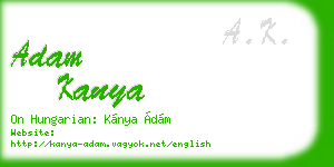 adam kanya business card